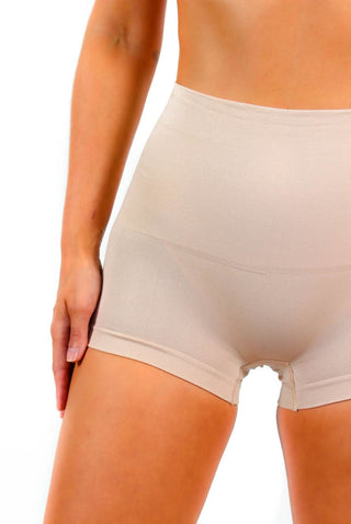 Contours And Confidence - Nude Shapewear High Waist Control Boxer Shorts