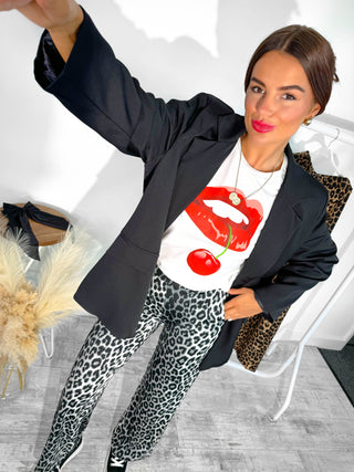 No Need To Change - Grey Leopard Trousers