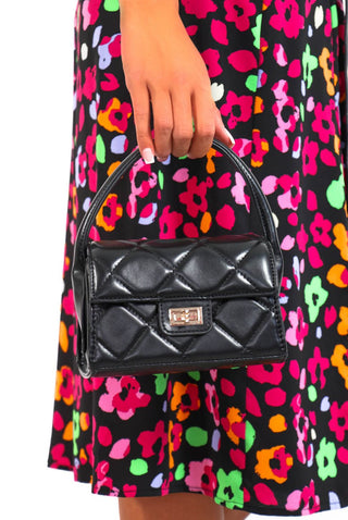 Hold Up - Black Quilted Handbag