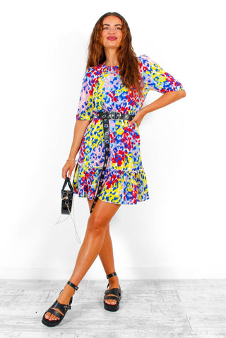 Shes Perfect - Multi Leopoard Print Mini Dress