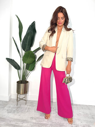 Big Ambitions - Pink Wide-Leg Trousers