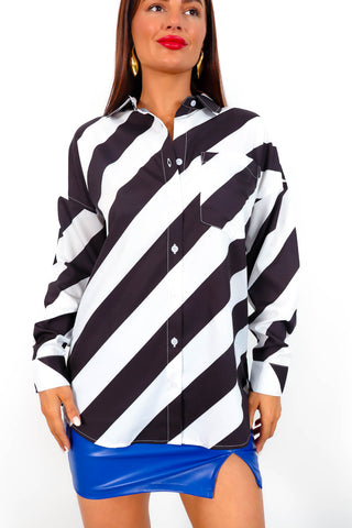 Don't Get Shirty - Monochrome Stripe Shirt