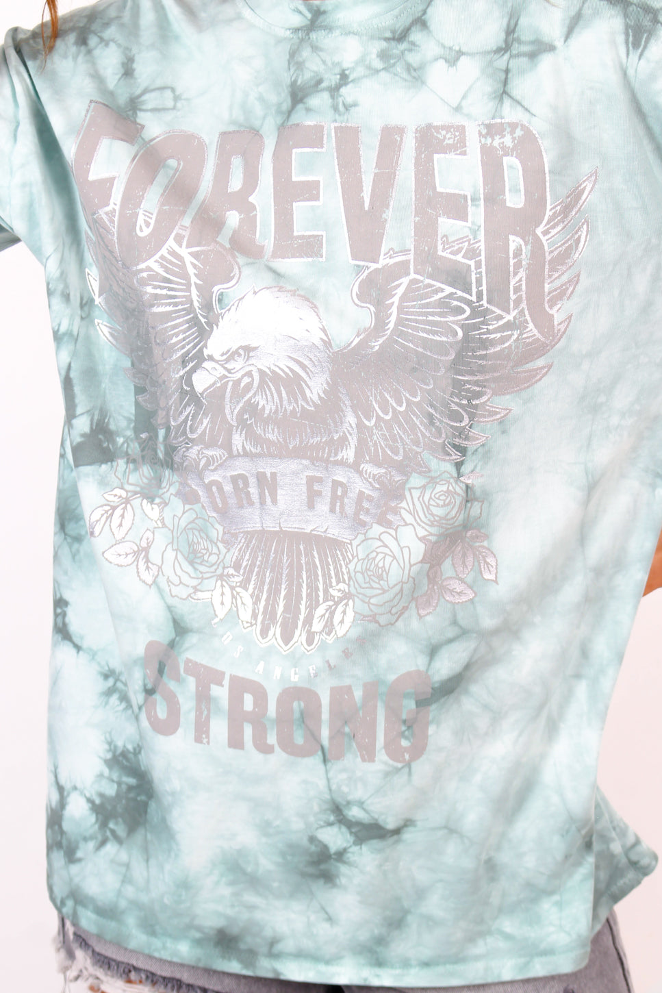 Forever Strong - Mint Green Tie Dye Graphic T-Shirt – DLSB
