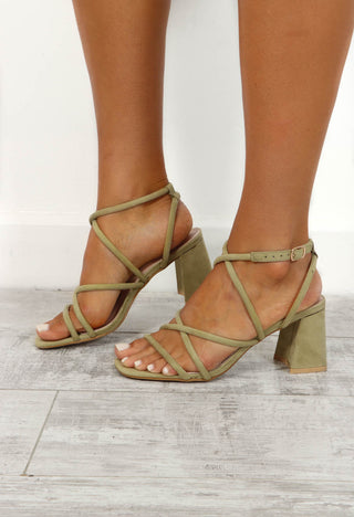 Twisted Hate - Sage Lace Up Heels