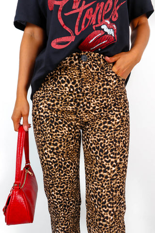 Leopard Lovin' - Leopard Print Flare Jeans