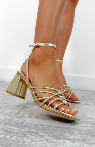 What's Knot To Like - Gold Knot Heels