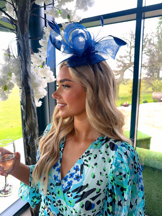 Fabulously Fascinating - Navy Feather Fascinator