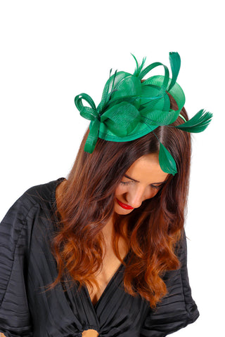 She's Fascinating - Green Feather Fascinator