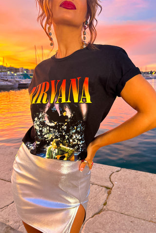 Im With The Band - Black Orange Nirvana Licensed T-Shirt