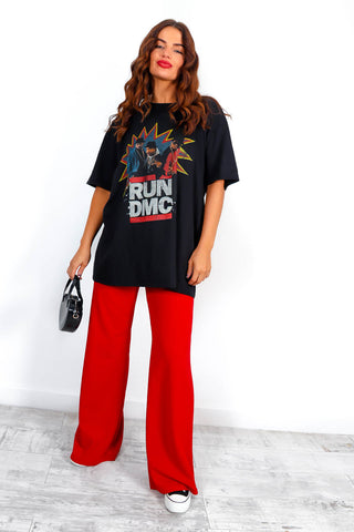 I'm With The Band - Black Red Run DMC Licensed T-Shirt