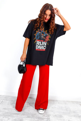 I'm With The Band - Black Red Run DMC Licensed T-Shirt
