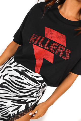 I'm With The Band - Black Red The Killers Licensed T-Shirt