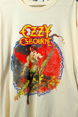 I'm With The Band - Off White Red Ozzy Osbourne Licensed T-Shirt