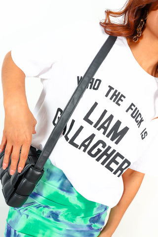 I'm With The Band - White Black Liam Gallagher Licensed T-Shirt