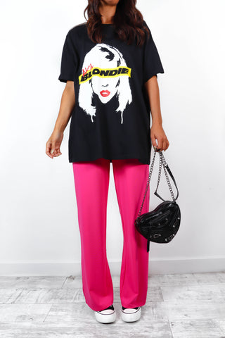 No Need To Change - Fuchsia Wide Leg Trousers