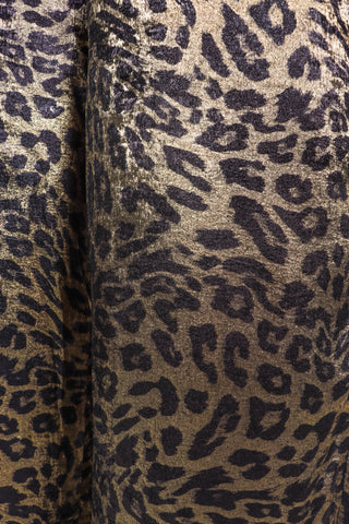 Once In A Wild - Gold Leopard Metallic Trousers