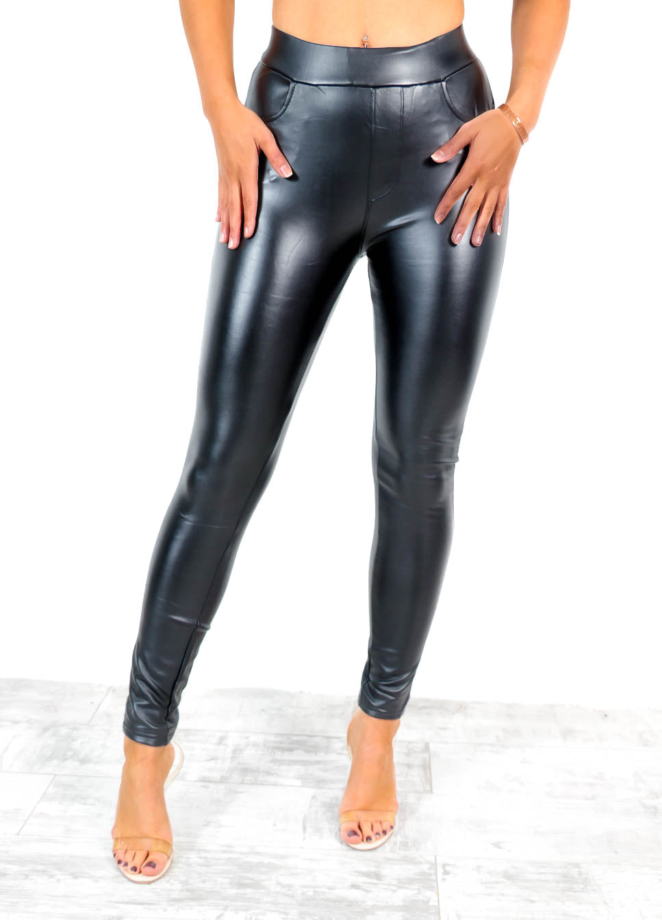 Womens PU Shiny Black Leggings Metallic Wet Jeggings Shiny Outfit Pants  High Waisted Party Pants PU Trousers (Multicolor : Multicolor, Size :  Small) : : Clothing, Shoes & Accessories