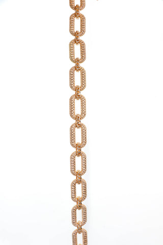 Paper Chains - Gold Oblong Twist Chain Belt