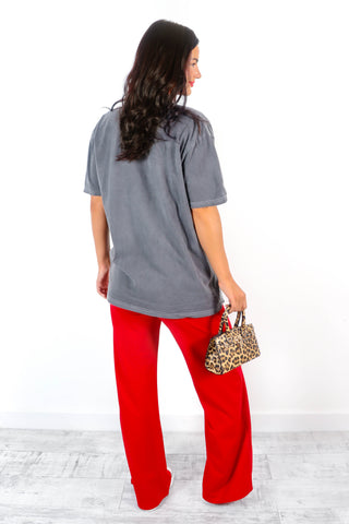 She's Cherry Wild - Washed Leopard Cherry Graphic T-Shirt