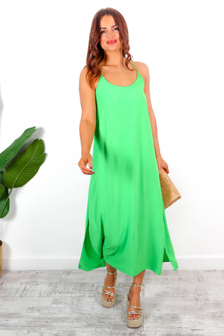 Simply Stunning - Green Cami Maxi Dress