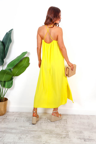 Simply Stunning - Yellow Cami Maxi Dress