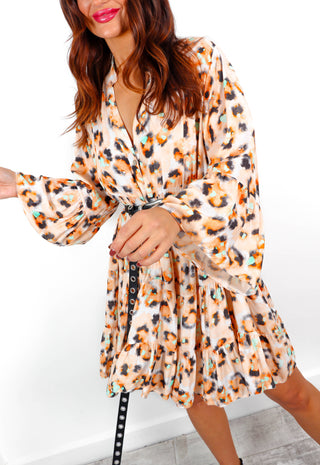 Smock Factor - Orange Leopard Smock Dress