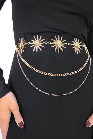 Sunny Side Up - Gold Sunshine Chain Belt