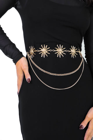 Sunny Side Up - Gold Sunshine Chain Belt