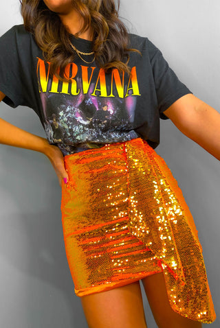 Im With The Band - Black Orange Nirvana Licensed T-Shirt
