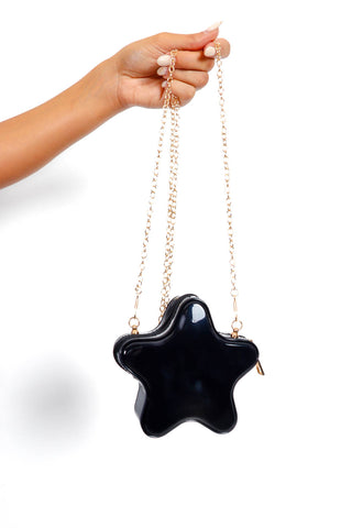 Thank My Lucky Star - Black Star Jelly Cross Body Bag