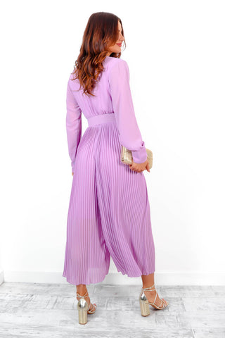 The Pleat Is On - Lilac Pleated Jumpsuit