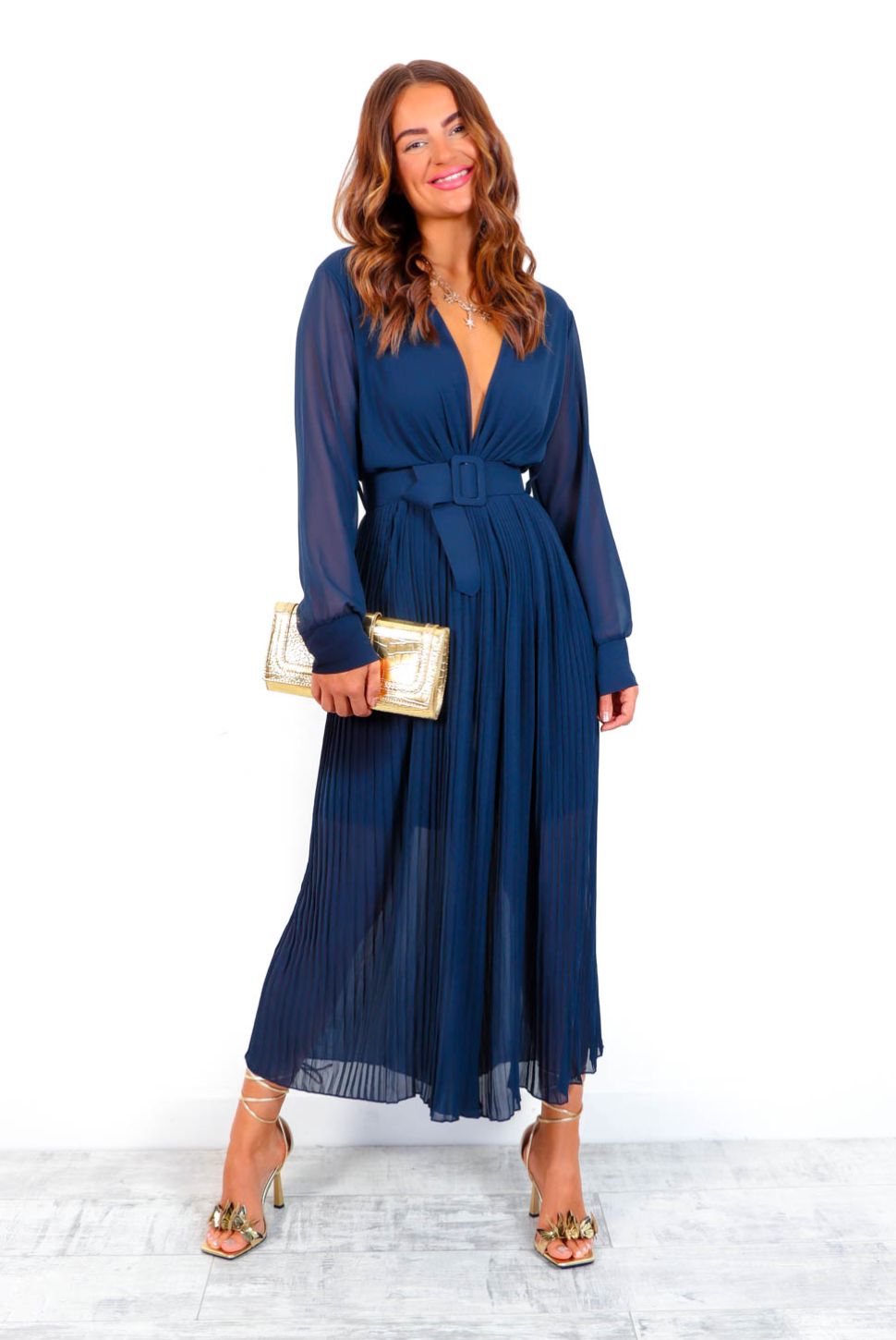 The Pleat Is On - Navy Pleated Jumpsuit – DLSB
