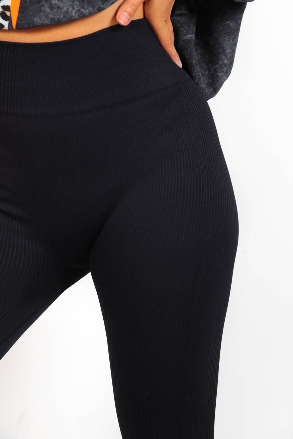 Zelda Basic Fleece Lined Leggings in Black | iCLOTHING - iCLOTHING