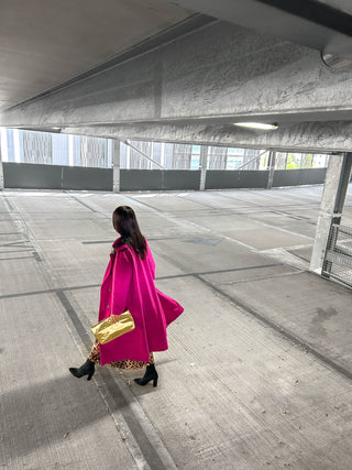 Wear Me Out - Magenta Oversized Long Coat