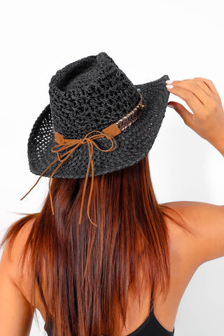 Wild Ride - Black Embellished Cowboy Hat