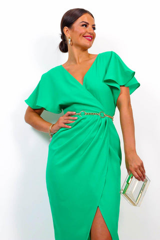 Adore Me - Green Midi Dress
