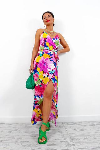 Garden Party - Multi Floral Print Maxi Dress