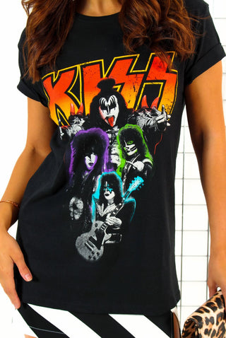 I'm With The Band - Black Multi KISS Licenced T-Shirt