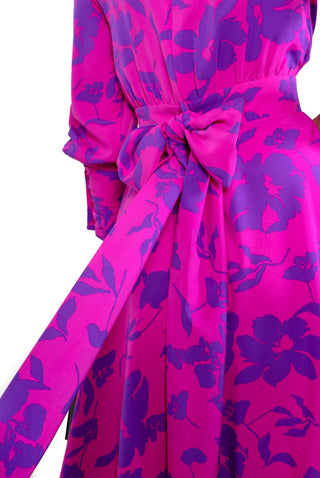 Leave No Trace - Magenta Purple Long Sleeve Mini Dress