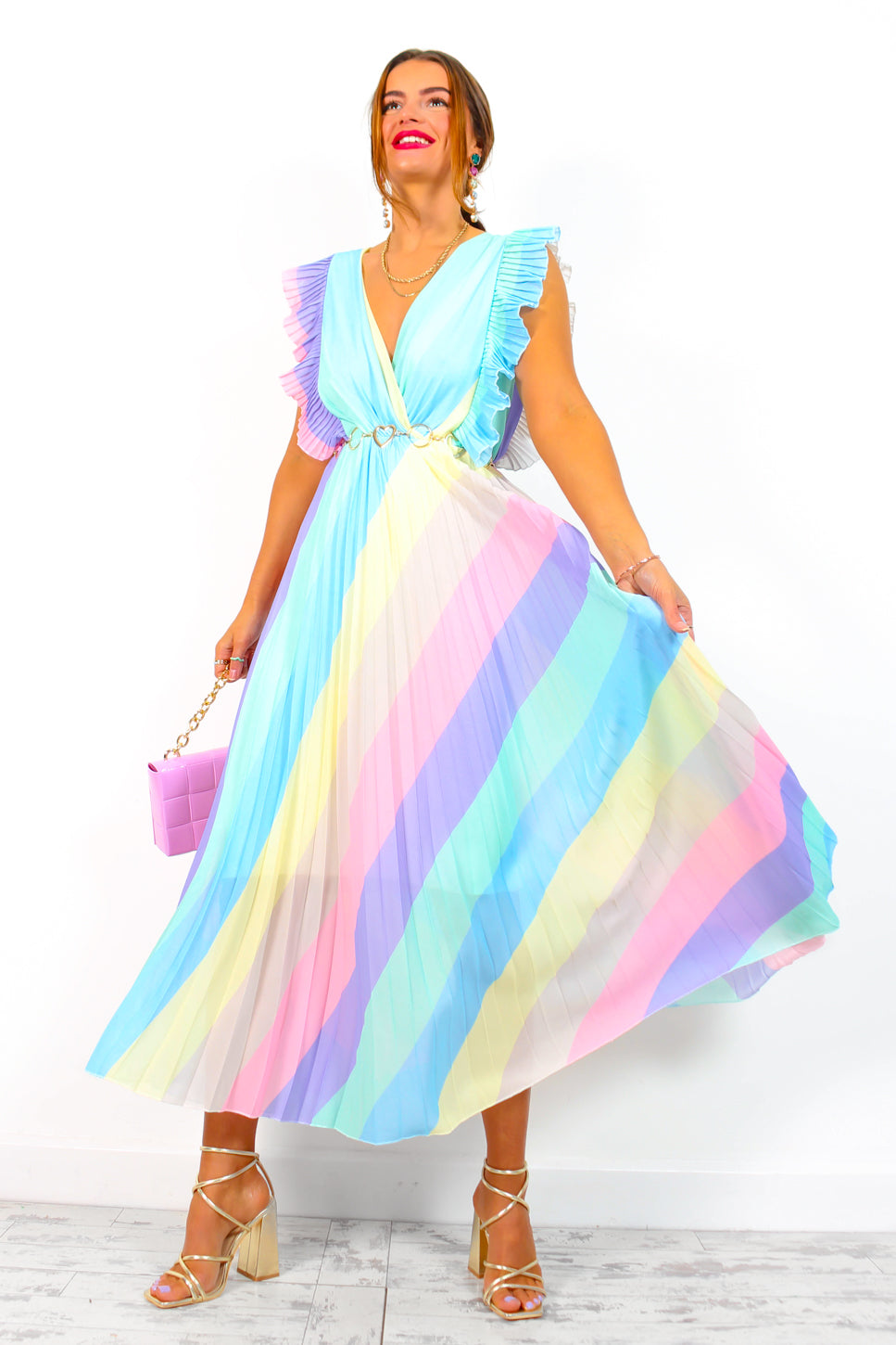 Pastel Rainbow dress | eBay
