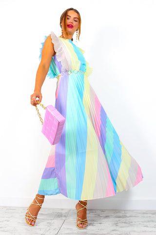 Mamma Mia - Pastel Stripe Maxi Dress