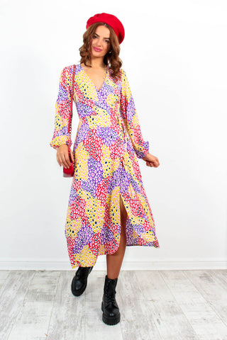Soul Of Sunshine - Purple Multi Printed Midi Dress